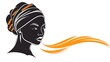© Lampungg - Elegant African Woman Headwrap Silhouette Design