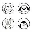 © Hanifixart - Elegant Animal Silhouette Icons | Minimalist & Aesthetic Wildlife Vector Set | Perfect for Logos, Stickers & Branding | AI-Generated High-Quality Art Lion, Wolf, Fox, Eagle, Snake.