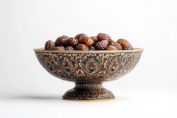 Poster - Dried dates in an ornate bowl.