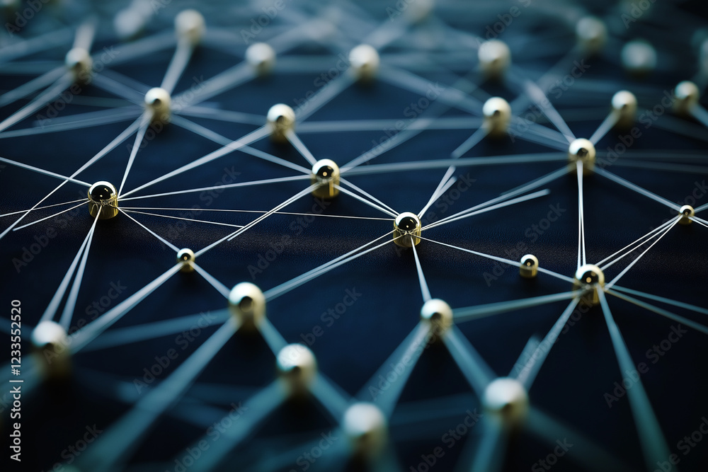 Interconnected Golden Spheres Network Abstract