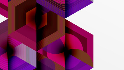 Poster - Hexagons design geometric abstract background