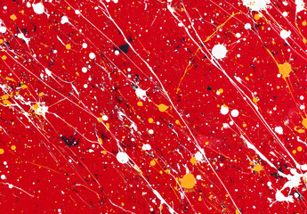 Poster - Abstract Red Splatter Paint Texture