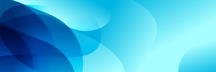 Wall Mural - abstract blue fluid gradient geometric banner design background.