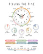 © Shafura - Telling The Time: An Educational Clock Poster, Playroom Decor, Kids Educational Poster