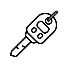 Aufkleber - Car Key Vector Icon – Vehicle and Security Symbol