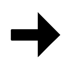 Poster - Right Arrow Vector Icon – Directional Navigation Symbol