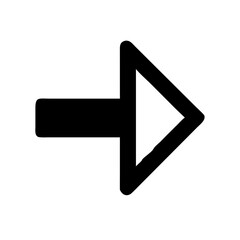 Poster - Right Arrow Vector Icon – Directional Navigation Symbol