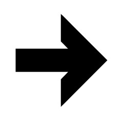 Poster - Right Arrow Vector Icon – Directional Navigation Symbol