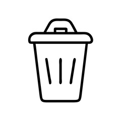 Aufkleber - Trash Can Vector Icon – Clean and Tidy Waste Bin Symbol