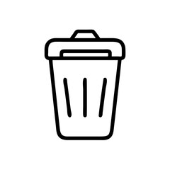 Aufkleber - Trash Can Vector Icon – Clean and Tidy Waste Bin Symbol