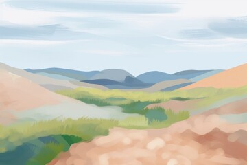 Wall Mural - landscape painting backgrounds outdoors.