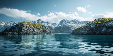 Wall Mural - Fjords Relaxing fluid imagery for promoting