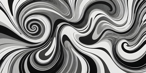 Poster - abstract swirling design: a mesmerizing abstract background featuring swirling, fluid lines in shade