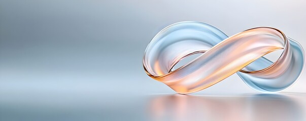 Poster - Fluid Infinity: A mesmerizing dance of light and translucent forms, intertwining in a graceful, endless loop.