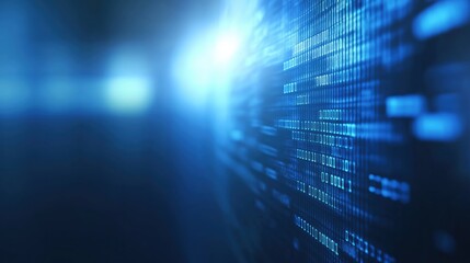 Fototapete - Digital background perfect for tech processes, neural networks, artificial intelligence, data transfer and security, ai generated background for digital storage, multimedia presentations