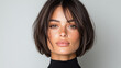 © siraphol - stylish bob haircut with sharp precision and glossy finish