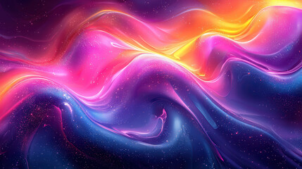 Wall Mural - abstract liquid light show: vivid, swirling hues of pink, blue, and orange create a mesmerizing abst