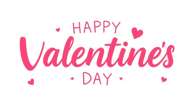 Valentines Day greeting card with hearts