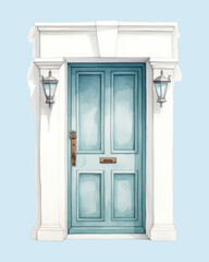 Wall Mural - Door architecture protection entrance.