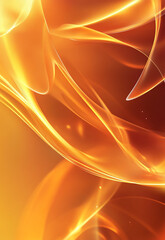 Wall Mural - Trendy summer fluid gradient background, colorful gold-orangefarbener Farbverlaufshintergrund mit Wellenelementen und Leuchteffekten, abstraktes
