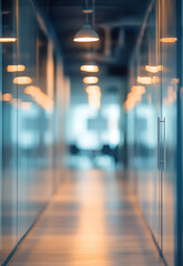 Wall Mural - Modern office interior with blurred background motion blurred motion blur 

