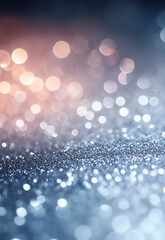 Wall Mural - silver glitter bokeh background close up of shimmering silver glitter reflecting light in a beautifu
