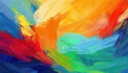  Striking Abstract Brush Stroke Pattern Illustration for Summer, Radiating Vitality and Energy with Warm Colors and Textured Layers, Perfect for Digital Art, Home Decor, or Design Inspiration
