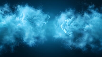 Wall Mural - abstract blue cosmic cloudscape