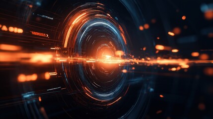 Aufkleber - Digital background perfect for tech processes, neural networks, artificial intelligence, data transfer and security, ai generated background for digital storage, multimedia presentations