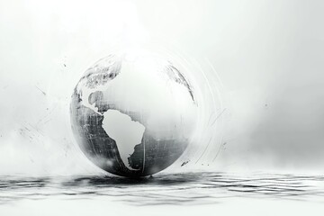 Aufkleber - digital abstract background, monitor, news, globe, security, breaking news, breaking news