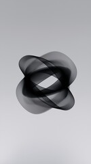 Poster - Abstract shapes swirl in muted tones creating introspection eye-level view digital art minimalist environment