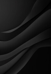 Poster - luxurious black lines on a gradient background abstract black background with smooth, flowing curves