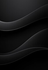 Poster - luxurious black lines on a gradient background abstract black background with smooth, flowing curves
