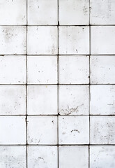 Poster - luxury porcelain interior repeat pattern white modern glossy ceramic square tiles background texture