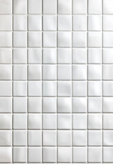 Poster - white rectangle mosaic tiles texture background background of white ceramic classic rectangular tile