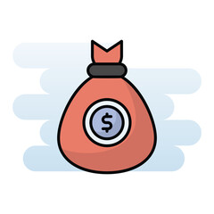 Wall Mural - Money Bag vector icon