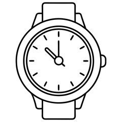 Elegant Timepiece Line Art