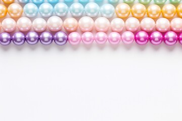 Wall Mural - Pastel bead border backgrounds jewelry pearl.