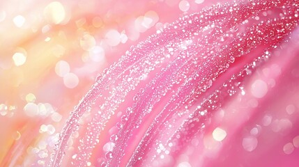 Aufkleber - Pink Petals Glistening With Dewdrops Abstract Background