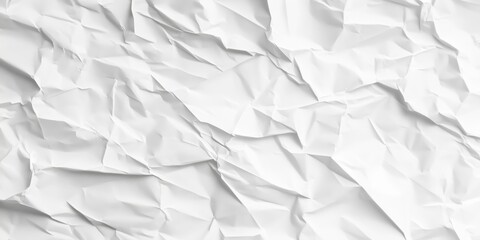 Poster - Crumpled White Paper Texture Background for Design and Art Projects