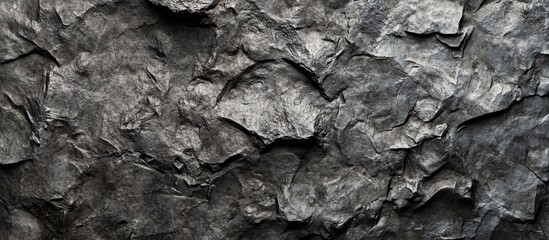 Leinwandbilder - Textured dark stone surface with rough edges and layered appearance suitable for background or architectural design Copy Space
