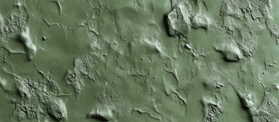 Fototapete - Textured green surface with irregular patterns and grooves suitable for backgrounds or design elements Copy Space