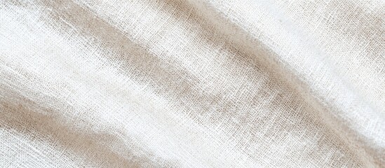 Poster - Textured fabric background in soft neutral tones with subtle lines and Copy Space for design projects.