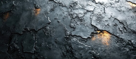 Aufkleber - Dark textured surface with illuminated spots and rough details ideal for background use and Copy Space for text placement