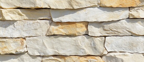 Poster - Stacked natural stone wall texture background