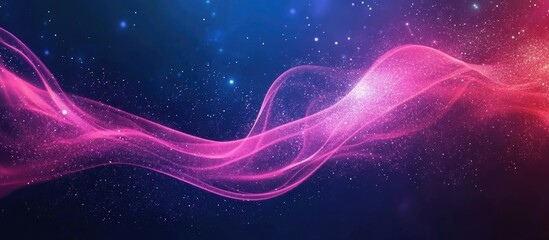 Fototapete - Vibrant Abstract Light Waves with Deep Blue Background and Plenty of Empty Space for Text or Graphics