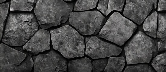 Aufkleber - Textured dark stone wall with irregular shapes and aged appearance ideal for backgrounds Copy Space