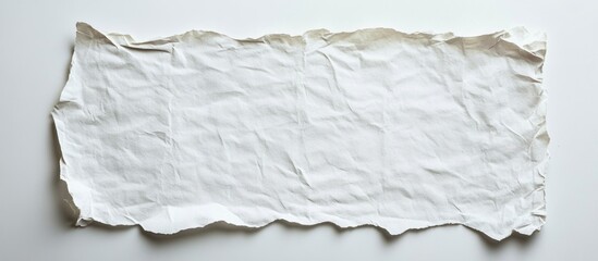 Poster - Crumpled textured blank paper sheet on light background with Copy Space for text or design elements