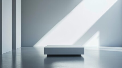 Poster - Stylish Minimalist Space with Inviting Empty Space for Text and Elegant Light Play from Geometric Architectural Design