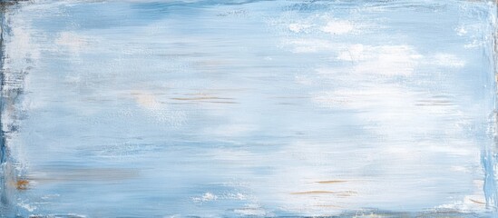 Poster - Blue sky abstract texture with soft clouds and light brush strokes, ideal for backgrounds with Copy Space.